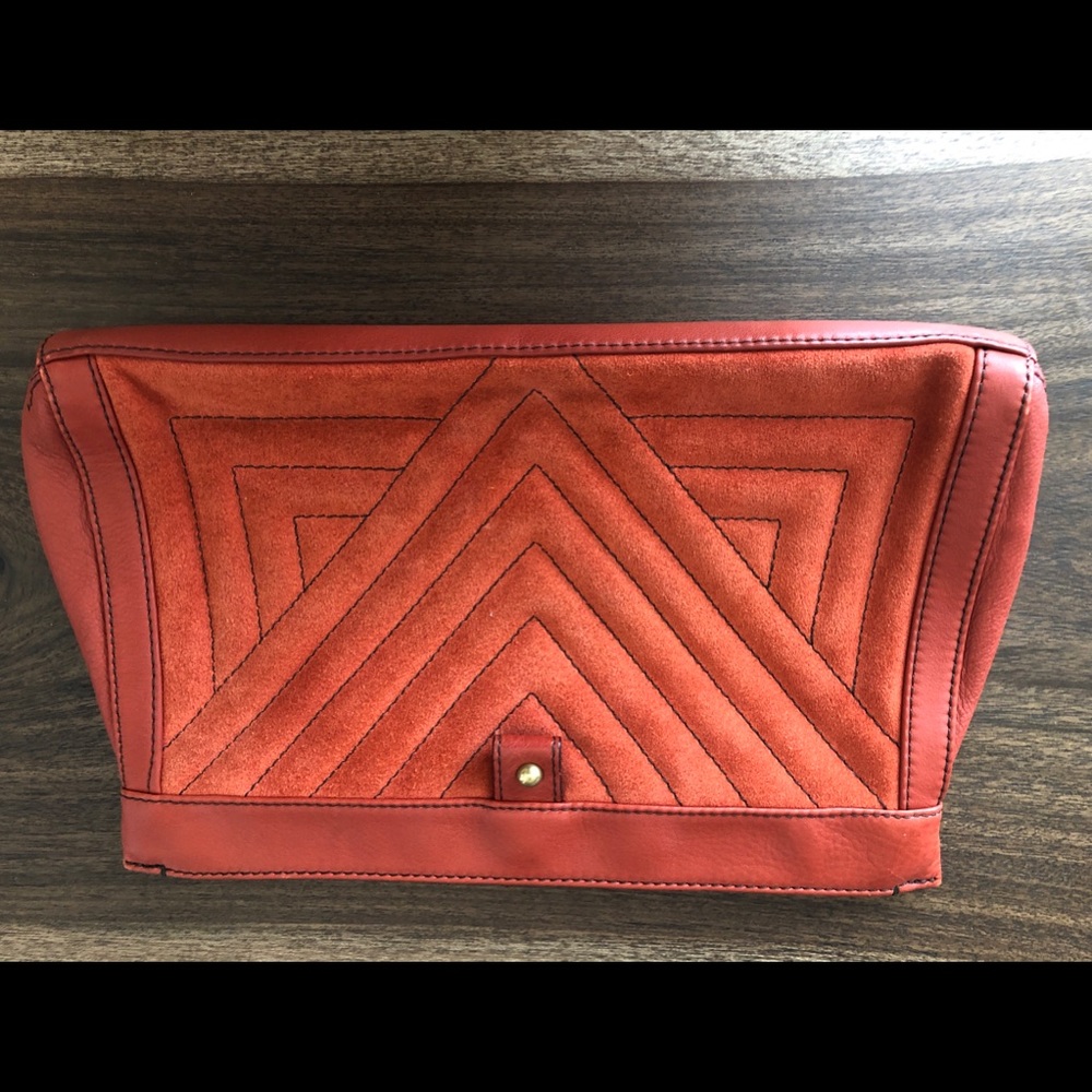 Banana republic orange clutch